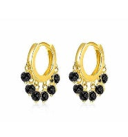 Haseena Black Cz Earrings